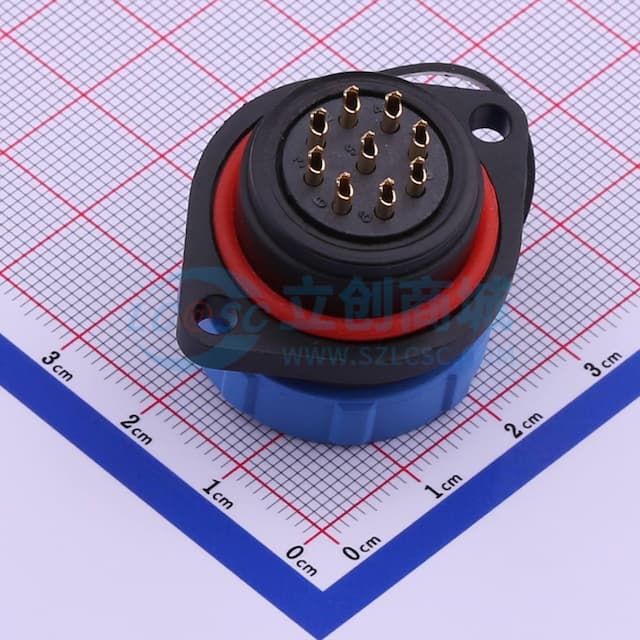 2孔法兰插座JH2113P-9实物图