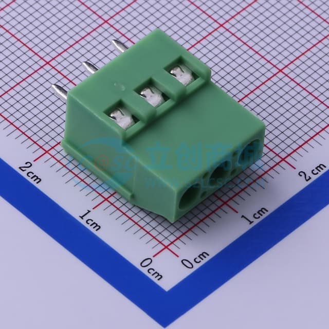5.08mm 1x3P 排数:1 每排P数:3 直插 【螺钉】实物图