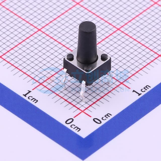 6*6*10.5mm 直插 轻触开关 【轻触】实物图