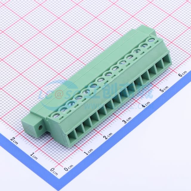 3.81mm 1x14P 排数:1 每排P数:14 螺丝固定实物图