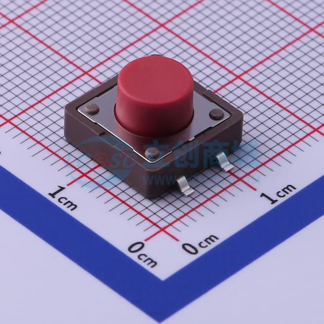 12*12*7.4mm 立贴 轻触开关实物图