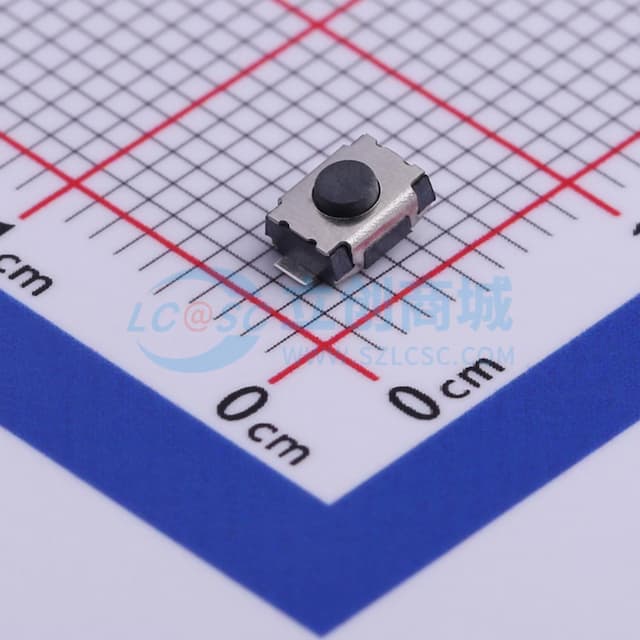 轻触开关4.0*3.0*2两脚贴片带柱小龟250gf实物图