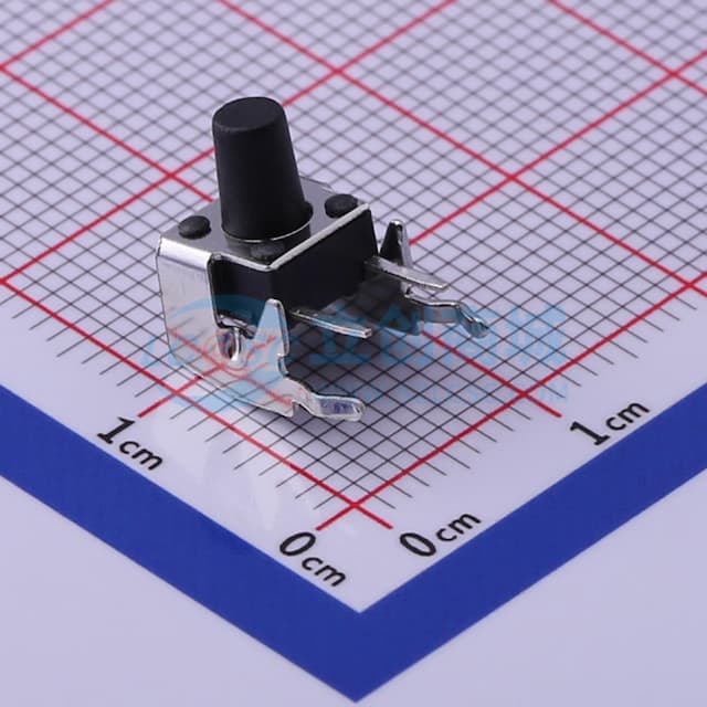 轻触开关6*6*8.5mm带支架插件四脚侧按250gf 【轻触】实物图