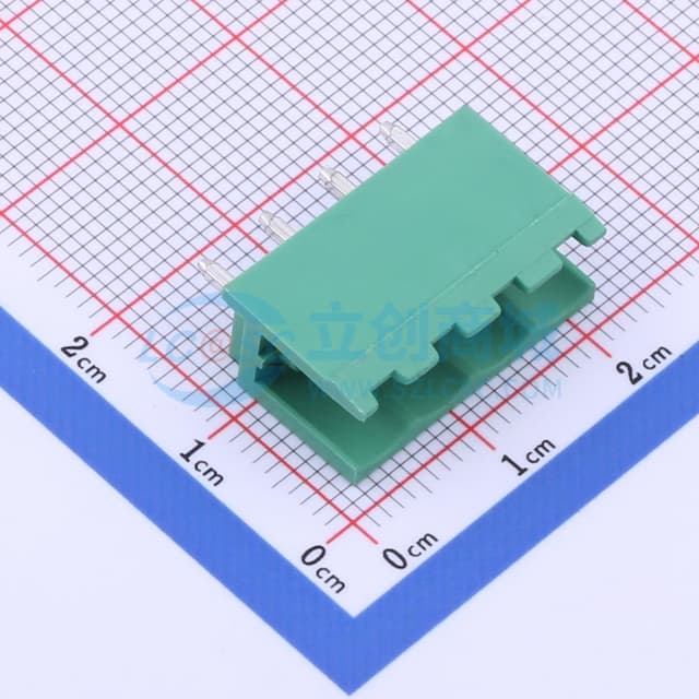 1x4P 5.08mm 排数:1 每排P数:4 【插件】实物图
