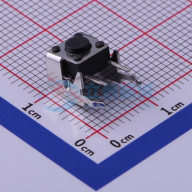 轻触开关6*6*4.5mm带支架插件四脚侧按250gf 【轻触】实物图