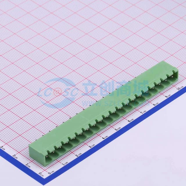 1x20P 5.08mm 排数:1 每排P数:20 【插拔】实物图