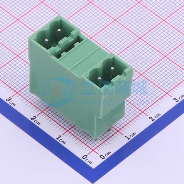5.08mm 2x2P 排数:2 每排P数:2 【插拔】实物图