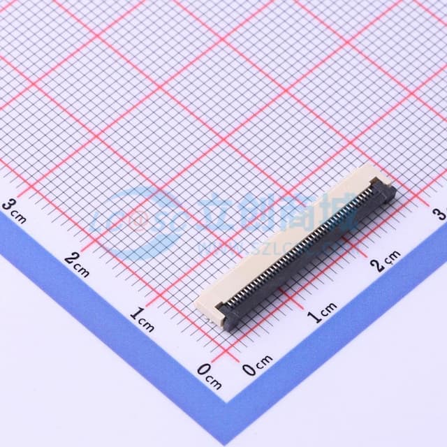 间距:0.5mm P数:45P 翻盖式 下接实物图