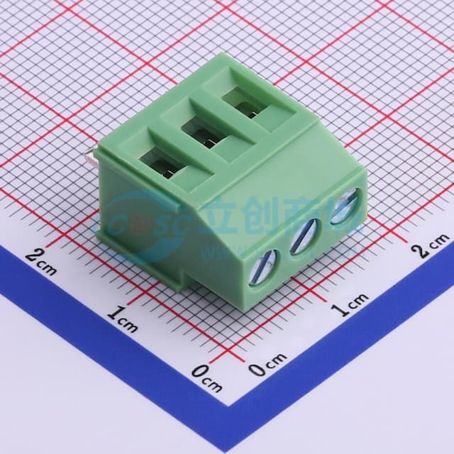 1x3P 5.08mm 直插 排数:1 每排P数:3 【螺钉】实物图