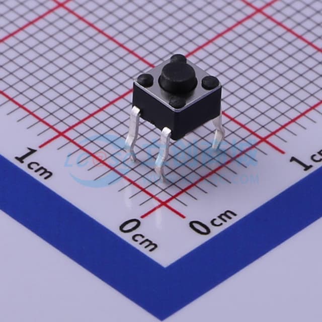 轻触开关4.5*4.5*3.8mm四脚插件圆柄正按250gf 【轻触】实物图
