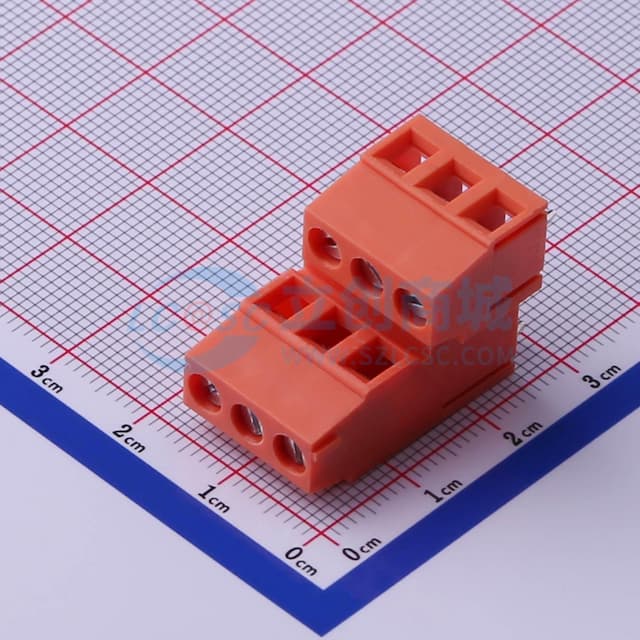2件套 2x3P 5mm 直插 排数:2 每排P数:3【螺钉】实物图