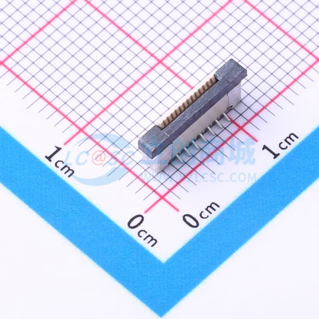 间距:0.5mm P数:13P 抽屉式 单侧触点/垂直实物图