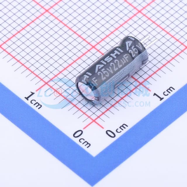 22uF ±20% 25V 黑色 PET实物图