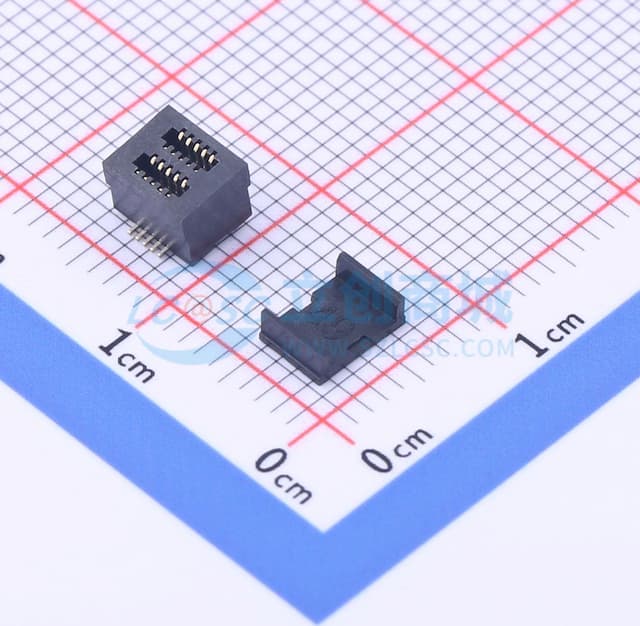 间距:0.5mm PIN:10P 母 立贴实物图