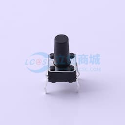 轻触开关6*6*10mm插件四脚DIP圆柄黑柄250gf 【轻触】缩略图