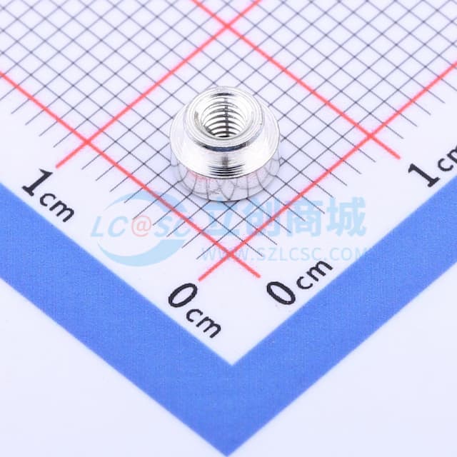 雄和远景，电路板表贴圆螺母柱，M2.5Xφ5.56X2+1.53，铜镀锡，编带装实物图