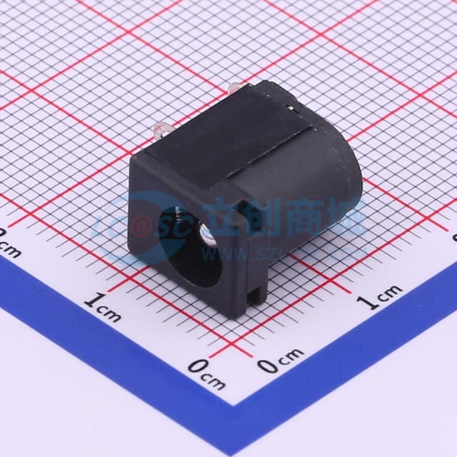 DC电源插座 内径:2.5mm 外径:6.3mm 【插件】实物图