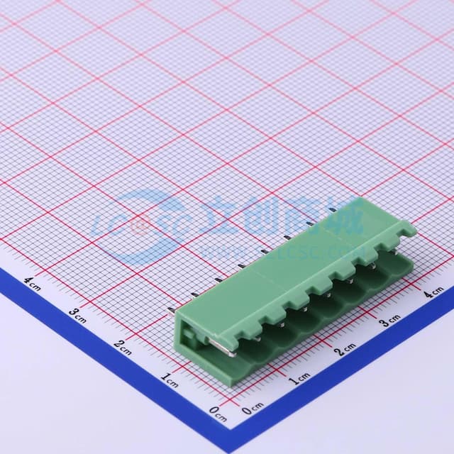 1x8P 5.08mm 排数:1 每排P数:8 【插拔】实物图