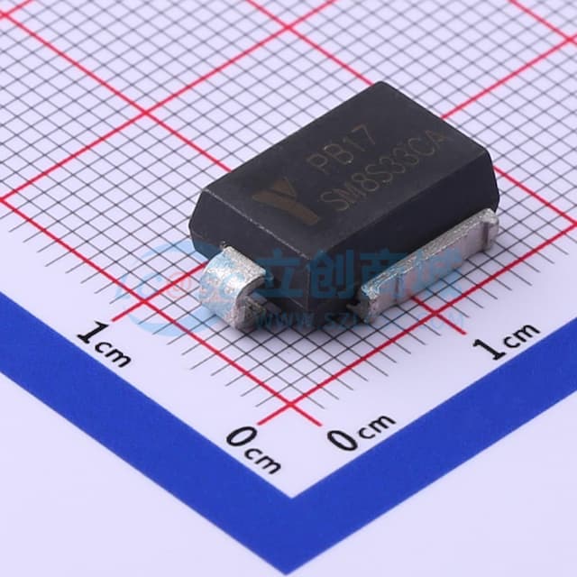 TVS 33V截止 峰值脉冲电流：124A@10/1000us实物图