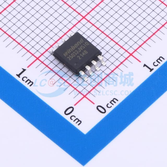 支持双线、四线SPI接口的3V、32Mbit 串行SPI闪存实物图