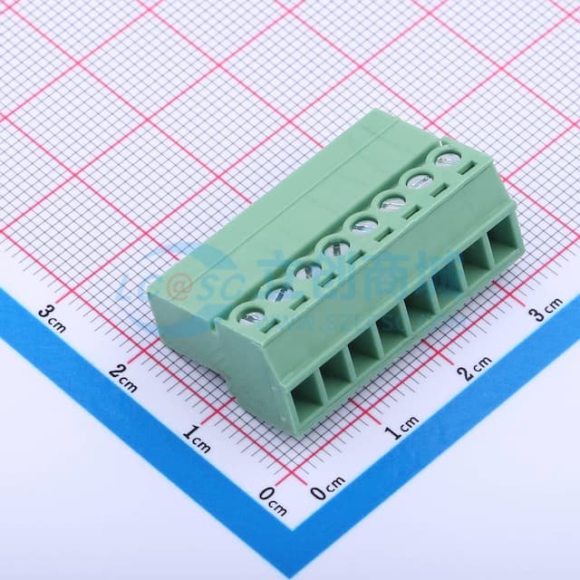 3.81mm 1x8P 排数:1 每排P数:8实物图