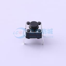 轻触开关6*6*5.0mm插件四脚DIP圆柄黑柄250gf 【插件】缩略图