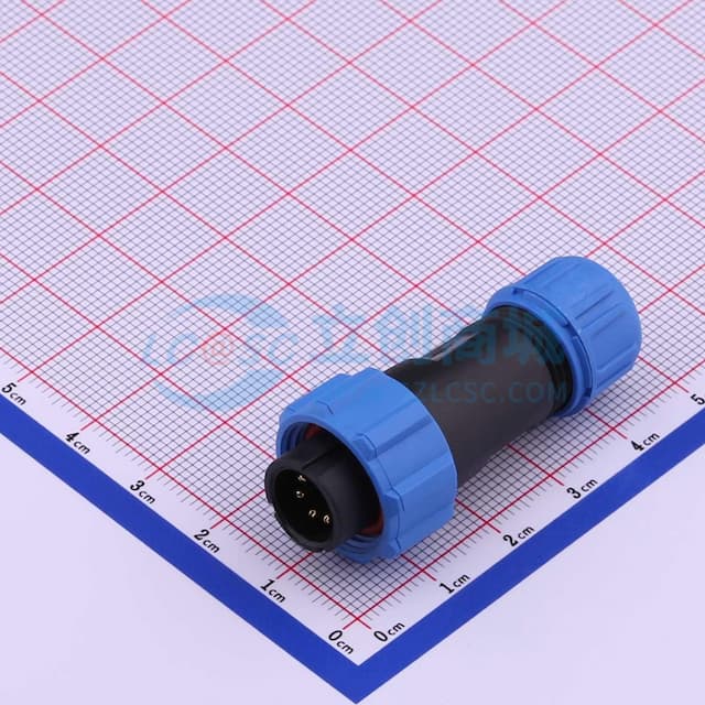 电缆对接插座/航空插头 6PIN/位 针实物图