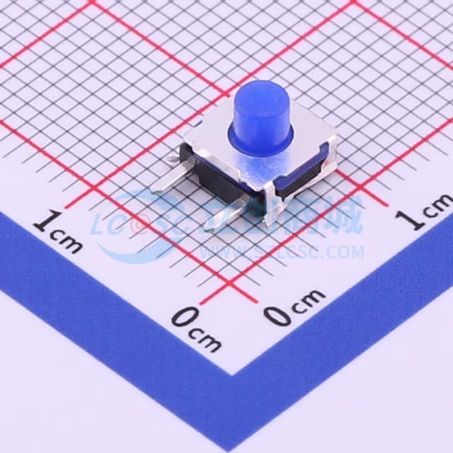 6.50mmx6.20mmx5 侧按带固定端子 【轻触】实物图