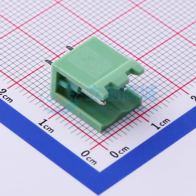 1x2P 5.08mm 排数:1 每排P数:2 【插拔】实物图