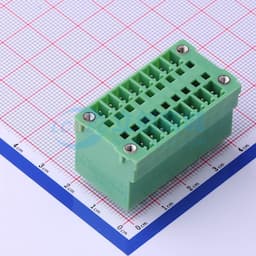 3.81mm 2x8P 排数:2 每排P数:8 螺丝固定 【插拔】缩略图