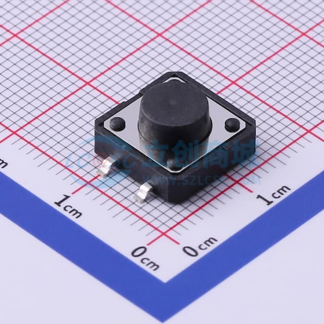 12*12*6mm 立贴 轻触开关实物图