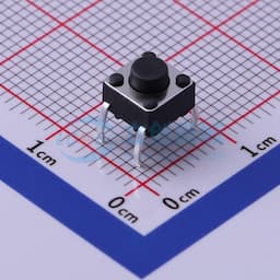 轻触开关6*6*5.0mm插件四脚DIP圆柄黑柄250gf 【插件】缩略图