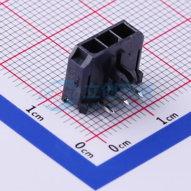 1x3P 间距:3mm 弯插 系列:Micro-Fit(MX 3.0) 【插件】实物图