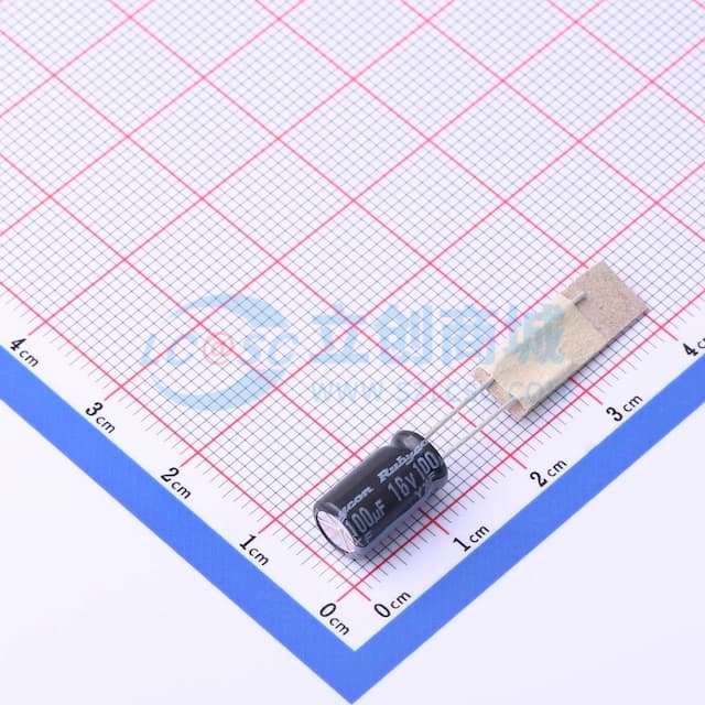 100uF ±20% 16V 【插件】实物图