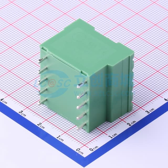2x5P 5.08mm 排数:2 每排P数:5 【插拔】实物图