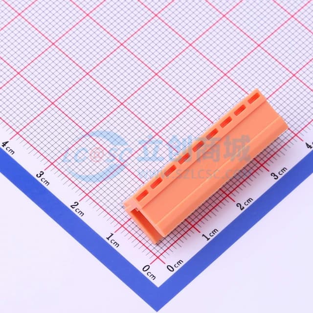 1x9P 3.96mm 排数:1 每排P数:9 【插拔】实物图