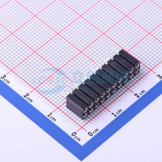 间距:2.54mm 2x10P 直插 【插件】实物图