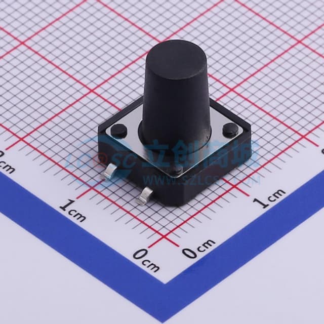 轻触开关12*12*13mm贴片四脚圆柄250gf实物图
