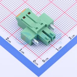 绿色 螺丝固定 1x2P 3.81mm 排数:1 每排P数:2缩略图