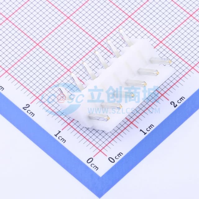 1x6P 间距:3.96mm 弯插 系列:VH 【插件】实物图