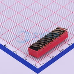 拨码开关红色12P-90度插脚4PIN间距2.54mm立式侧插侧拨12位DIP 【插件】缩略图