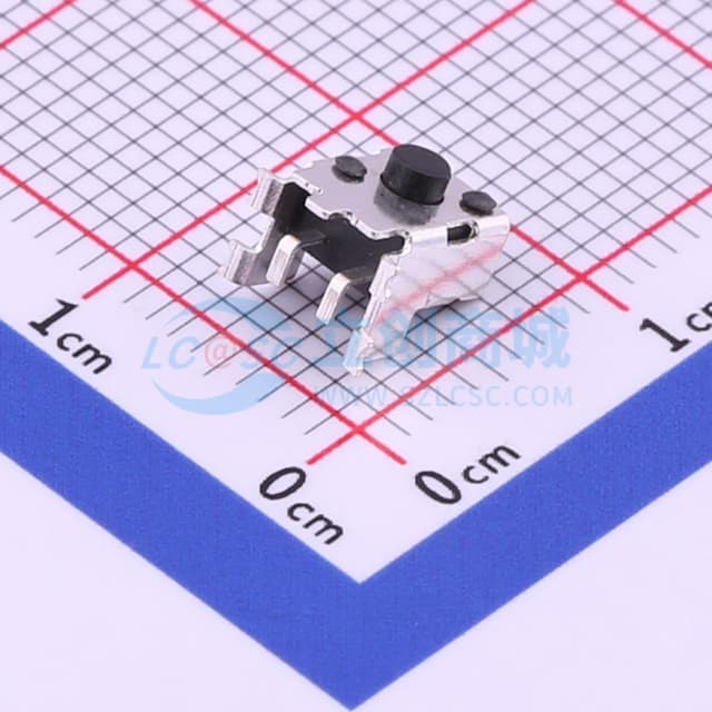 轻触开关4.5*4.5*3.8带支架侧按4.85*6.3*3.8四脚贴片按键250gf实物图