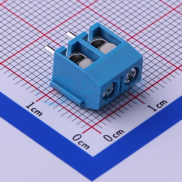 5mm 1x2P 排数:1 每排P数:2 直插 【螺钉】实物图