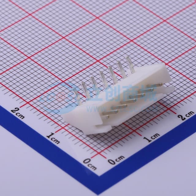 1x7P 间距:2.5mm 弯插 系列:XH 【插件】实物图