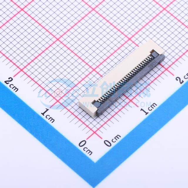 间距:0.5mm P数:29P 翻盖式 下接实物图