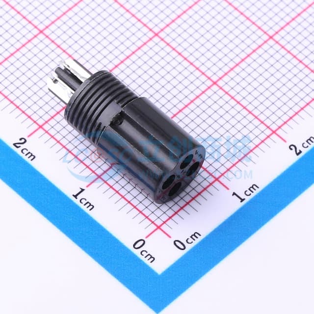 航空头焊线母座M12-4P实物图