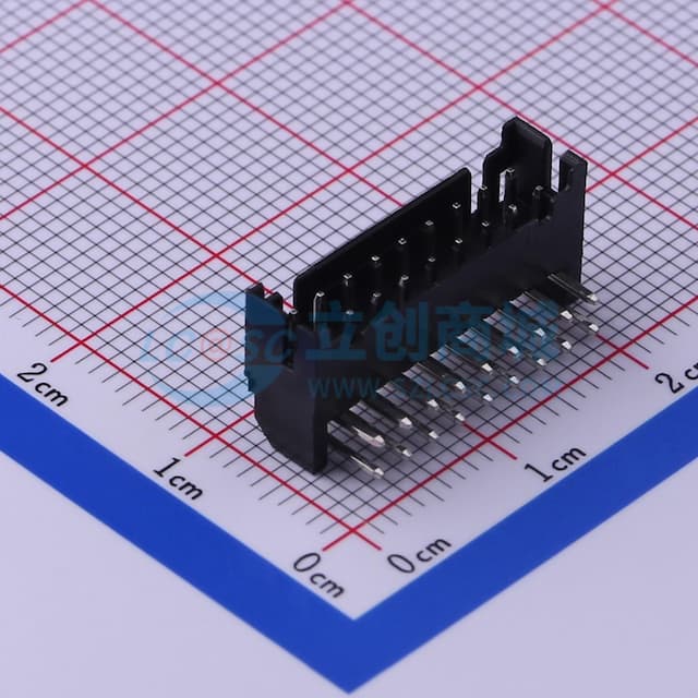 黑色 2x9P 间距:2mm 弯插【插件】实物图