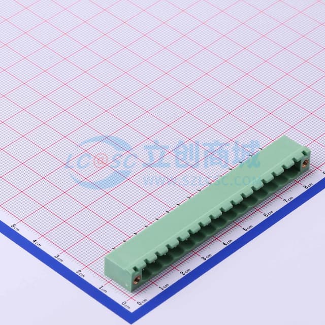 螺丝固定 1x15P 5.08mm 排数:1 每排P数:15 【插拔】实物图