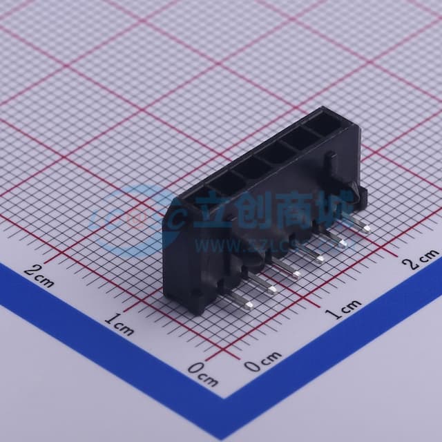 1x6P 间距:3mm 弯插实物图