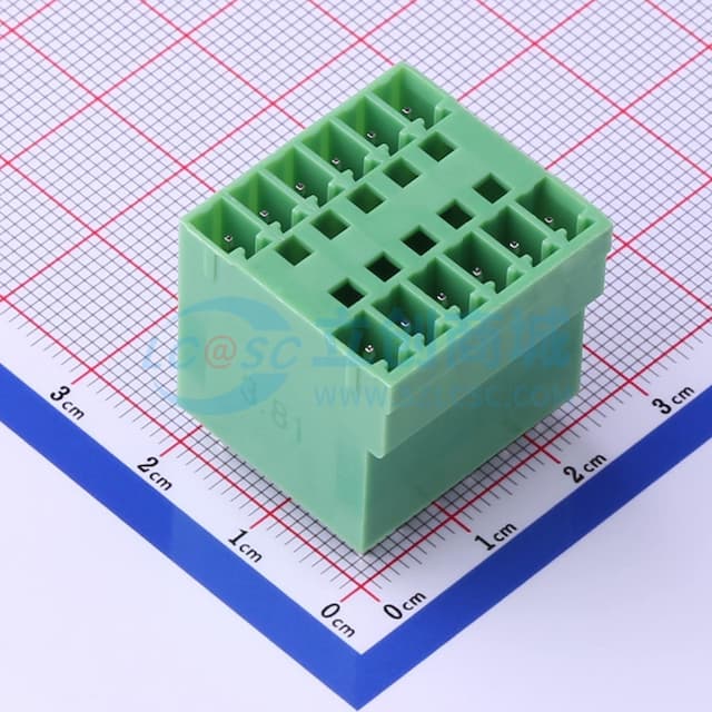 3.81mm 2x6P 排数:2 每排P数:6 【插拔】实物图